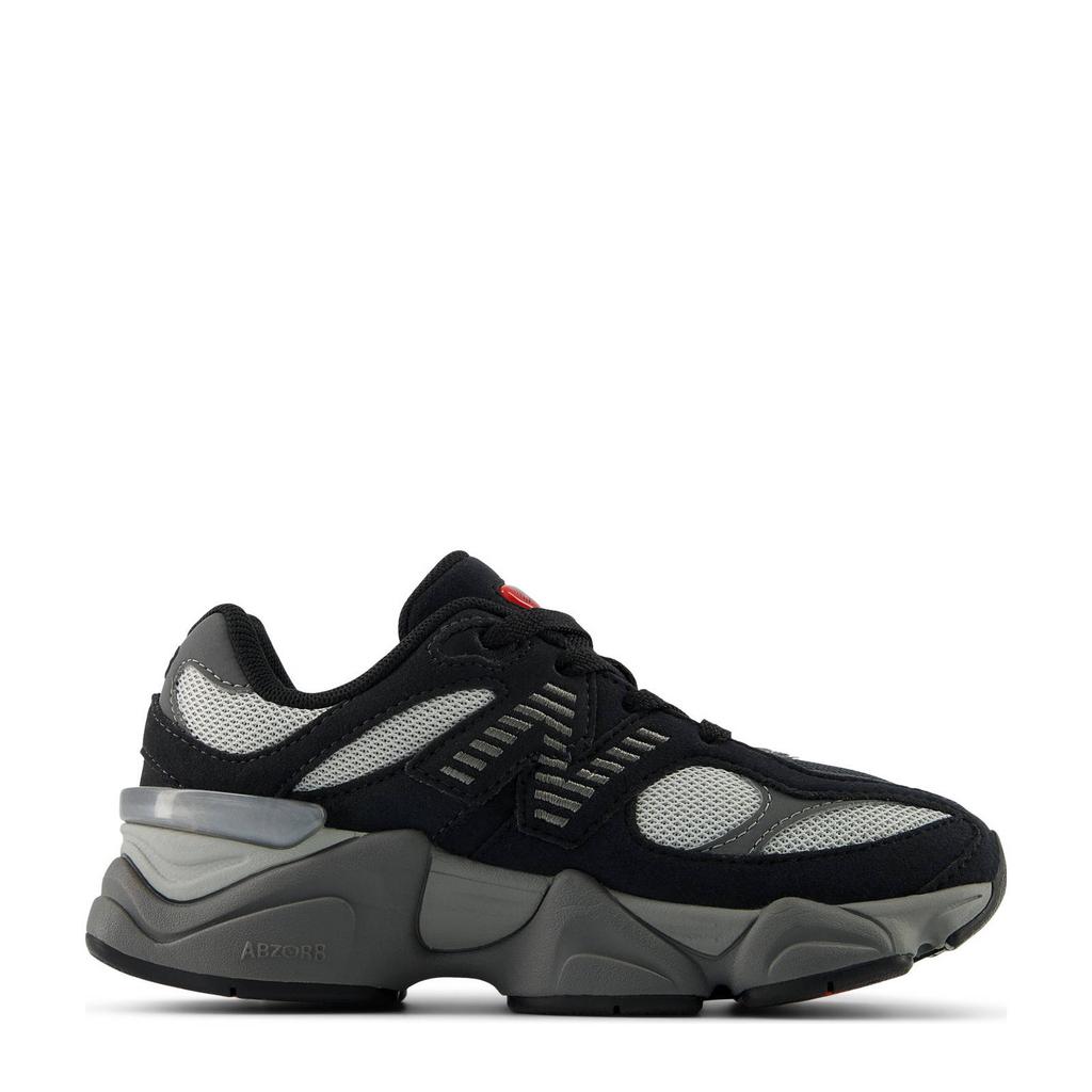 Zwarte jongens en meisjes New Balance 9060 sneakers van mesh-pu/voering: mesh/voetbed: eva met veters