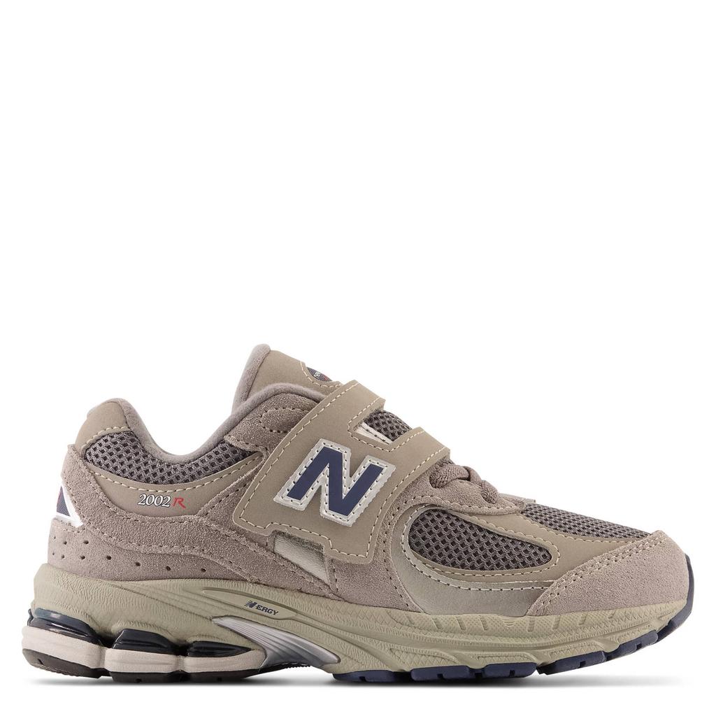 Grijs en zandkleurige jongens en meisjes New Balance 2002 sneakers Hook & Loop van mesh-imitatie suède/voering: mesh/voetbed: eva met klittenband