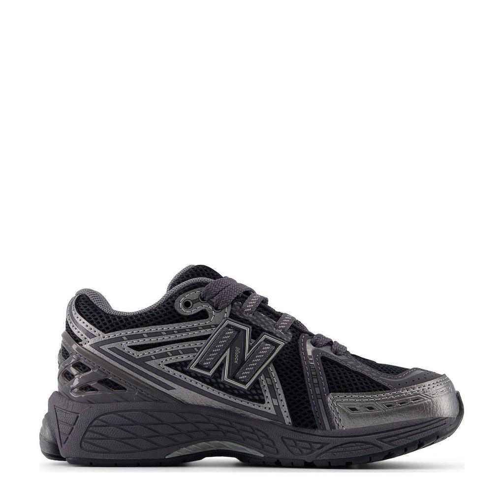 Zwarte jongens en meisjes New Balance 1906 Lace sneakers platinum van mesh-pu/voering: mesh/voetbed: eva met veters