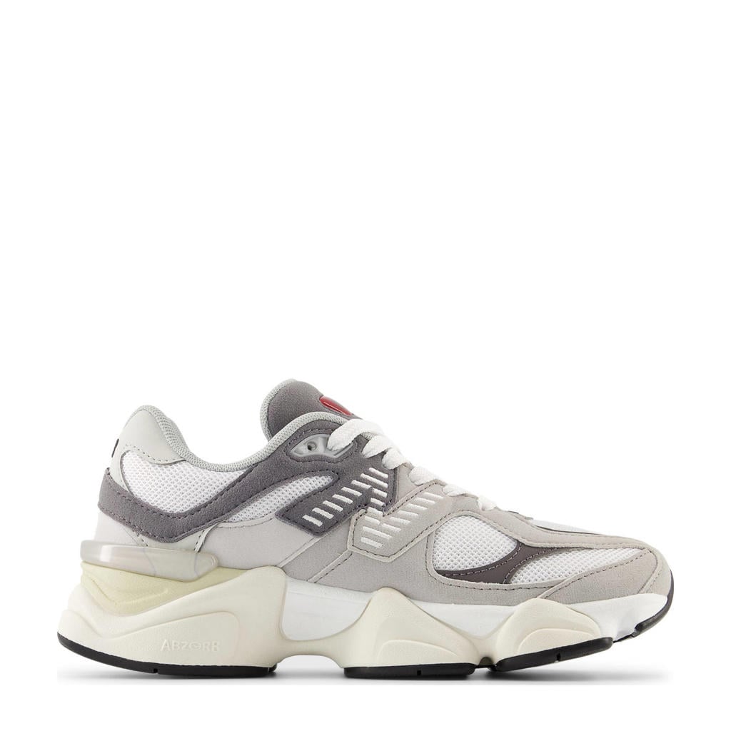 Lichtgrijs en grijze jongens en meisjes New Balance 9060 sneakers van mesh-pu/voering: mesh/voetbed: eva met veters