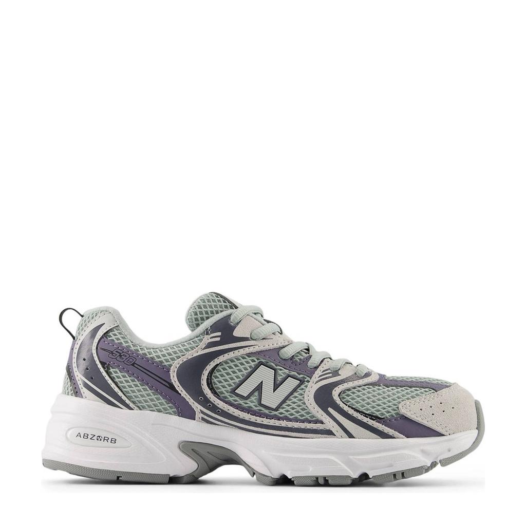 Grijs en lilakleurige jongens en meisjes New Balance 530 sneakers van mesh-suède/voering: mesh/voetbed: eva met veters
