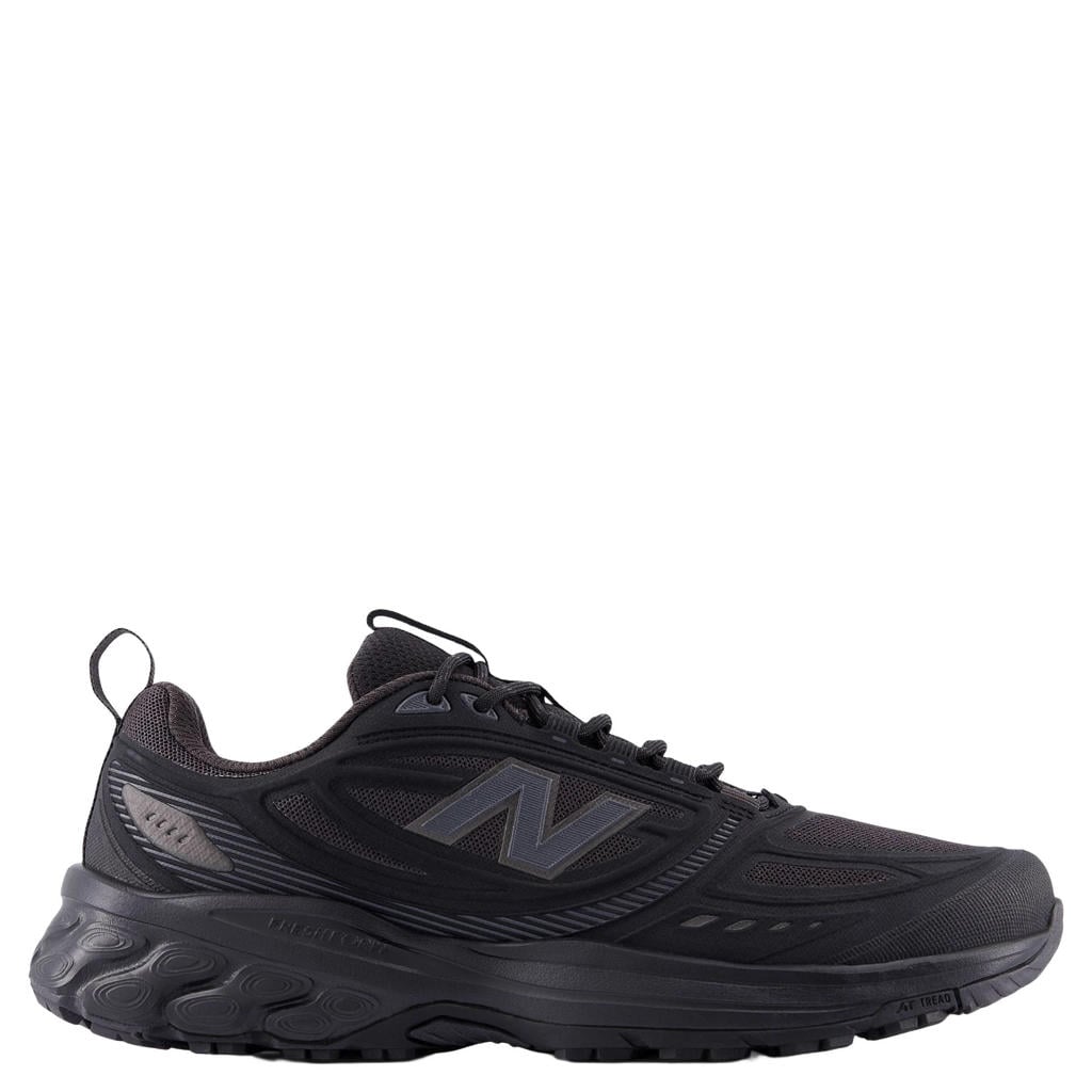 Zwart en antraciete heren New Balance hardloopschoenen van mesh-pu/voering: mesh/voetbed: eva met veters