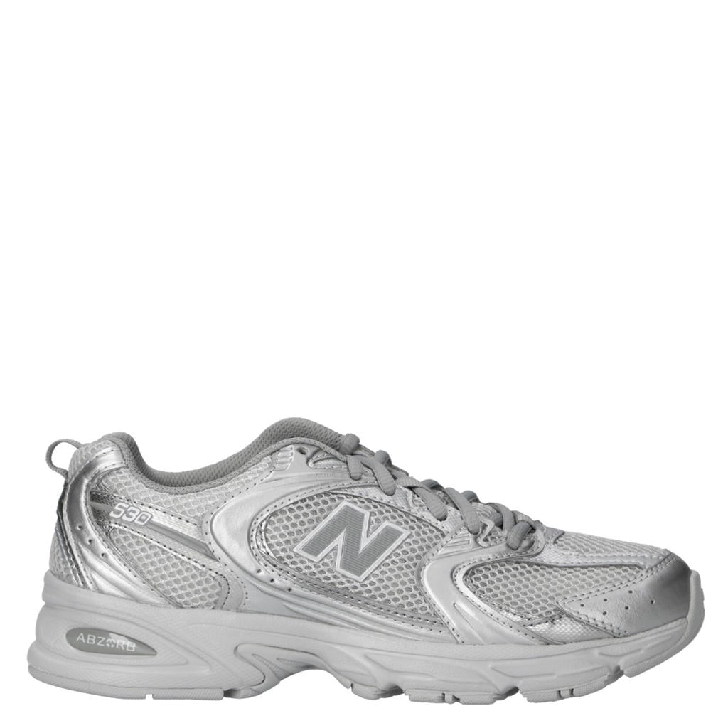 Grijs en zilverkleurige unisex New Balance 530 sneakers van synthetic met veters
