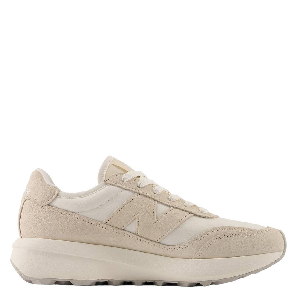 Beige en zandkleurige heren New Balance 370 sneakers van mesh-nylon-suéde/voering: mesh/voetbed: eva met veters