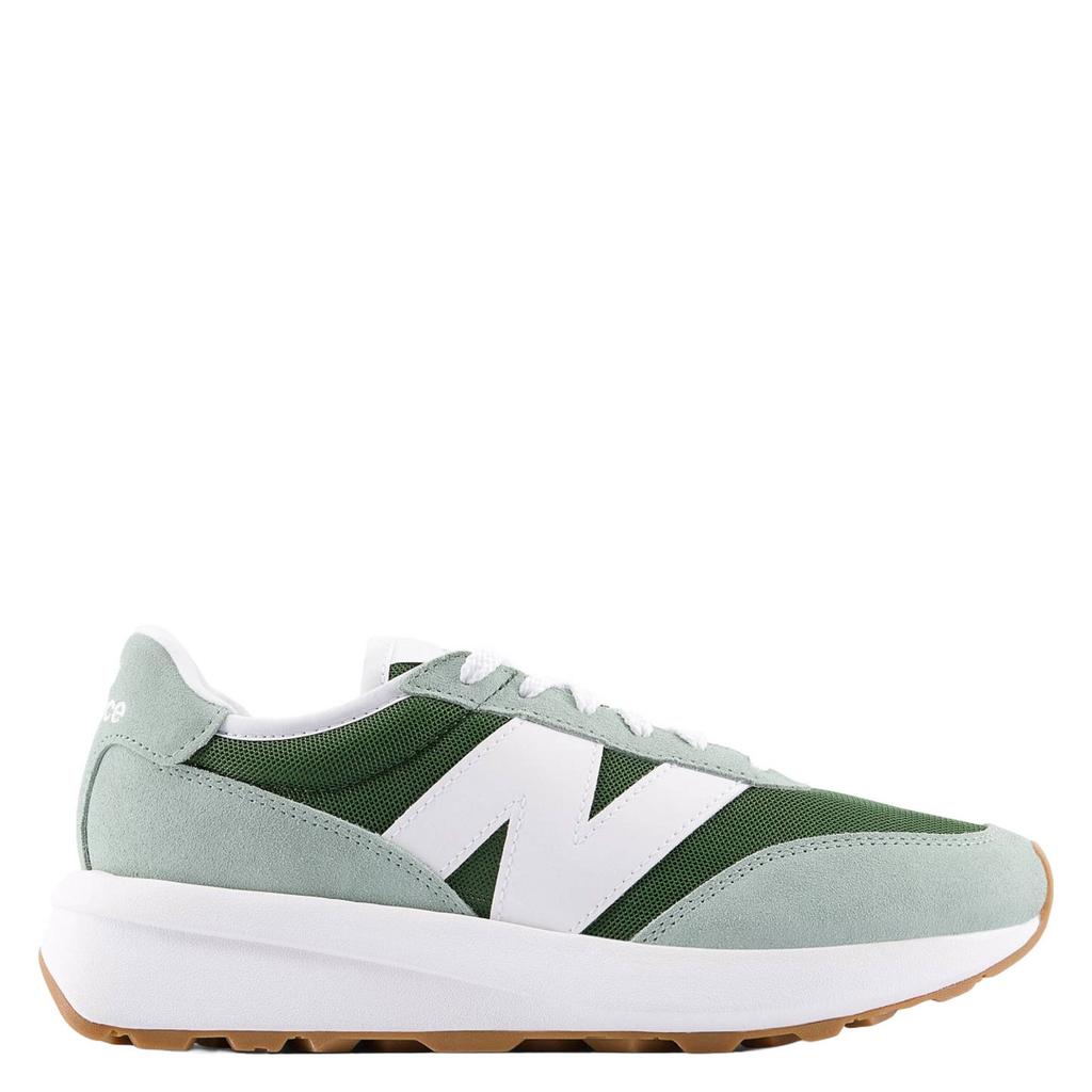 Groene dames New Balance 370 sneakers van mesh-nylon-suéde/voering: mesh/voetbed: eva met veters