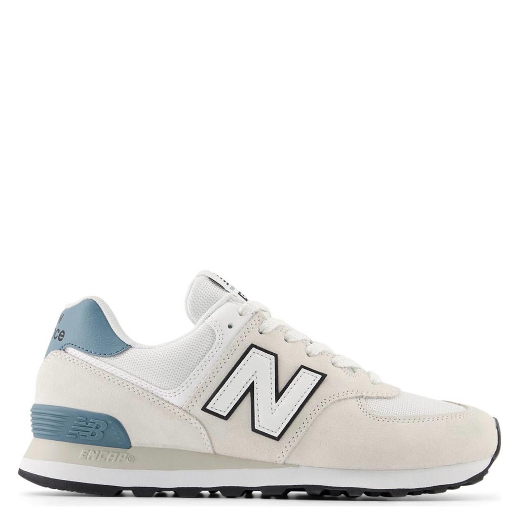 Ecru unisex New Balance 574 sneakers van mesh-suède/voering: mesh/voetbed: eva met veters