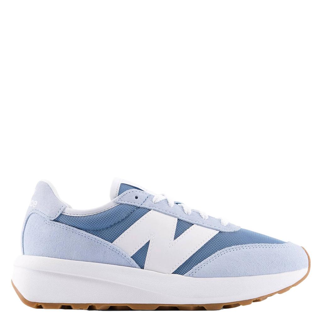 Blauwe dames New Balance 370 sneakers van mesh-nylon-suéde/voering: mesh/voetbed: eva met veters