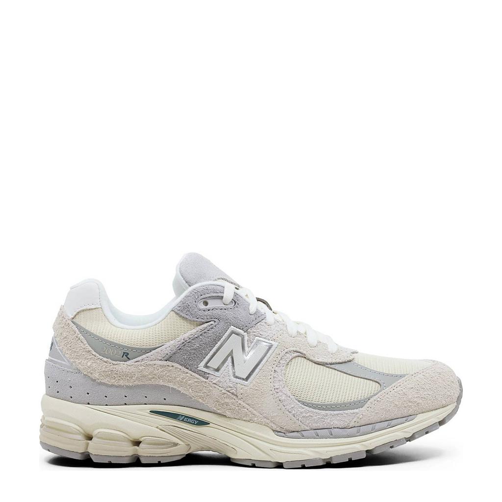 Ecru en grijze unisex New Balance 2002R sneakers van mesh-suède/voering: mesh/voetbed: eva met veters