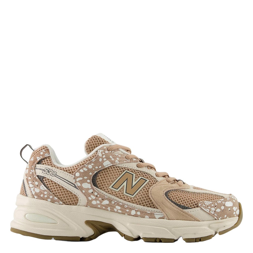 Zand en beige unisex New Balance 530 sneakers van mesh-suède/voering: mesh/voetbed: eva met veters