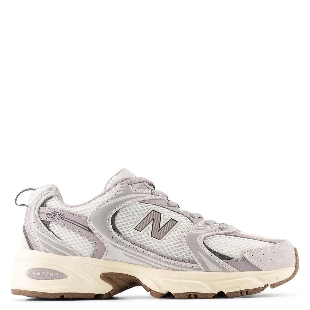 Lichtgrijs en lilakleurige unisex New Balance 530 sneakers van mesh-suède/voering: mesh/voetbed: eva met veters