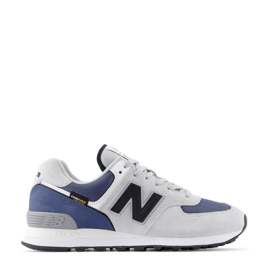 Ecru, wit en blauwe unisex New Balance 574 sneakers van mesh-suède/voering: mesh/voetbed: eva met veters