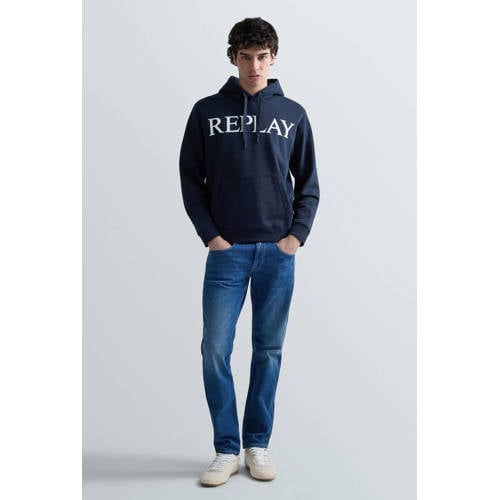 REPLAY ANBASS slim fit jeans dark blue denim afbeelding