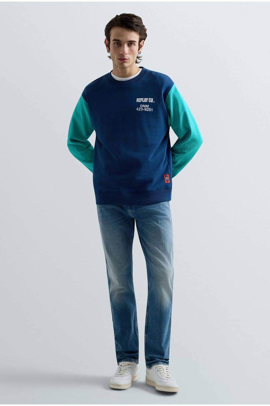REPLAY ANBASS slim fit jeans blauw