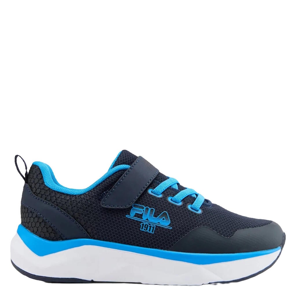 Zwart en blauwe jongens Fila sneakers van synthetisch/textiel met elastische veter- met klittenbandsluiting