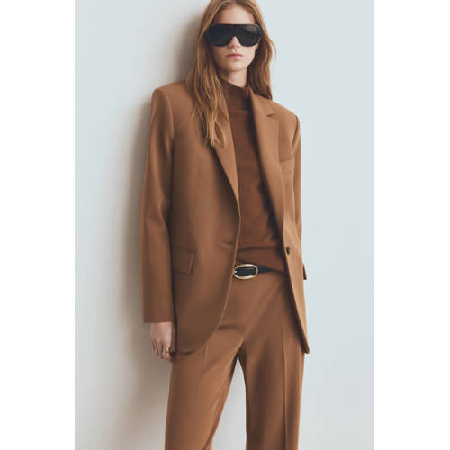 Mango regular blazer bruin afbeelding