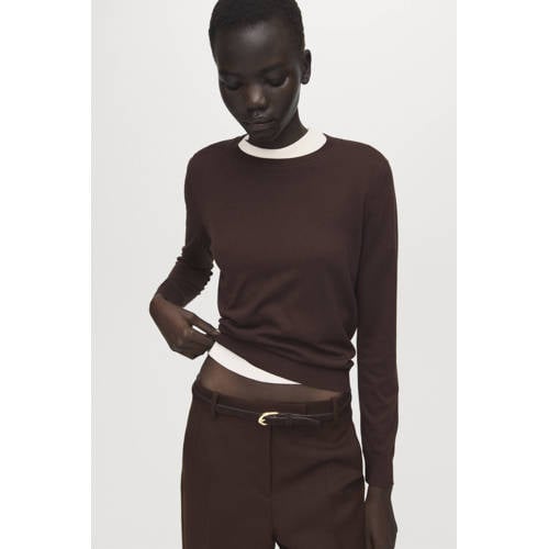 Mango sweater donkerbruin afbeelding