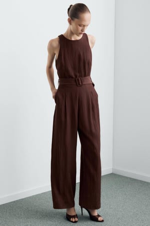 jumpsuit donkerbruin