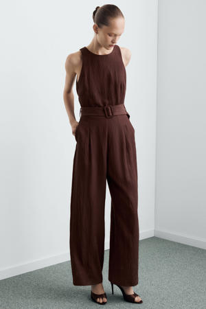 jumpsuit donkerbruin