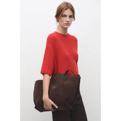 Mango gebreide trui rood afbeelding