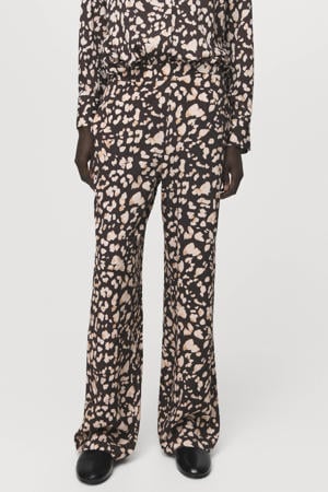 straight high waist casual broek bruin