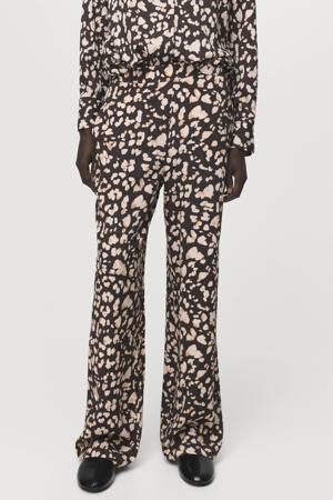 straight high waist casual broek bruin