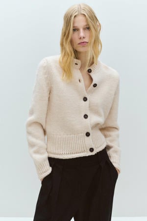 gebreid vest ecru