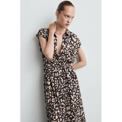 Mango blousejurk bruin afbeelding