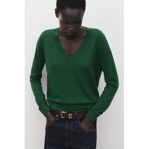 Mango pullover donkergroen afbeelding