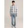WE Fashion geruit overshirt blauw