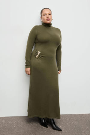 maxi jurk kaki
