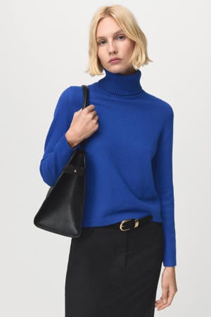 coltrui blauw gebreid