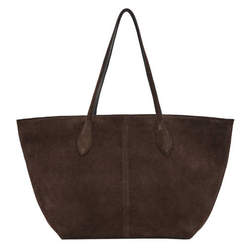 Mango suede shopper donkerbruin afbeelding
