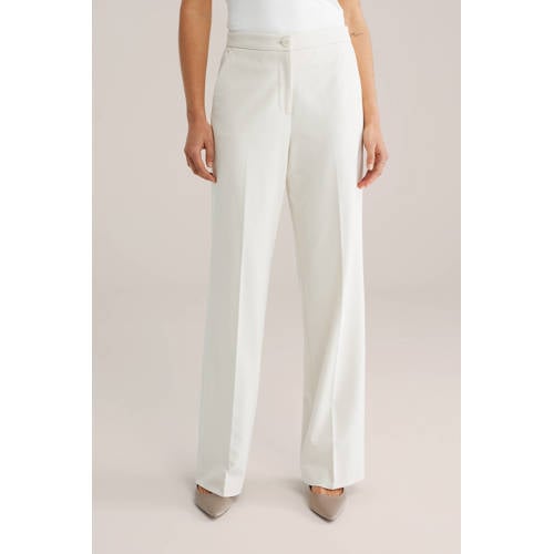 WE Fashion jersey high waist pantalon beige afbeelding