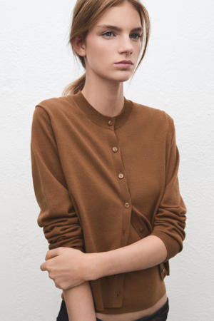 gebreid vest bruin