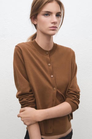 gebreid vest bruin