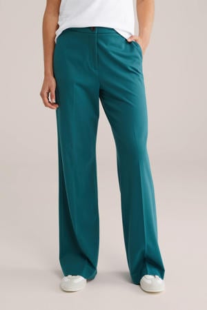 jersey high waist pantalon groen