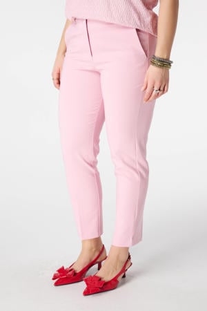 slim regular waist broek lichtroze