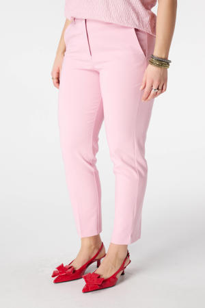 slim regular waist broek lichtroze