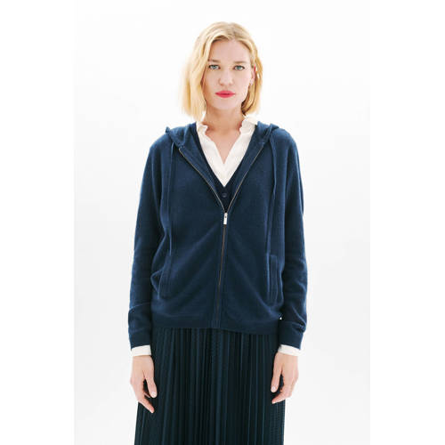Caroll sweatvest met wol donkerblauw afbeelding