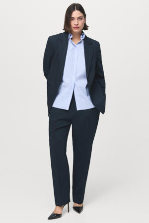 slim regular waist broek donkerblauw