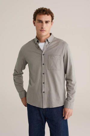 regular casual overhemd grijs