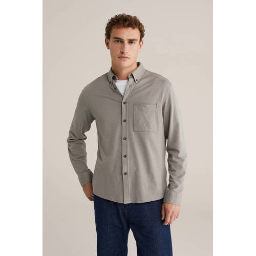 WE Fashion regular casual overhemd grijs afbeelding