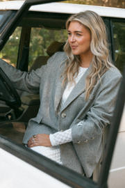 thumbnail: Bolina Island x Florine Hofstee oversized blazer met wol grijs