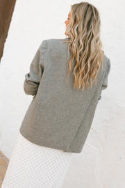 thumbnail: Bolina Island x Florine Hofstee oversized blazer met wol grijs