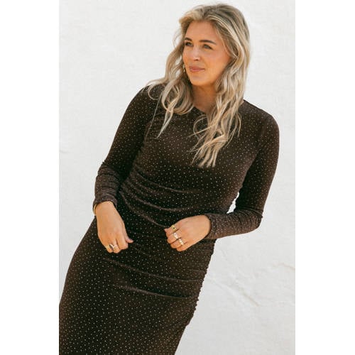 Bolina Island maxi jurk donkerbruin afbeelding