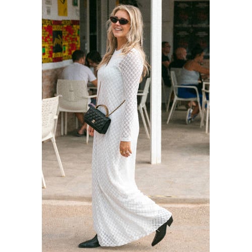 Bolina Island maxi jurk broderie wit afbeelding