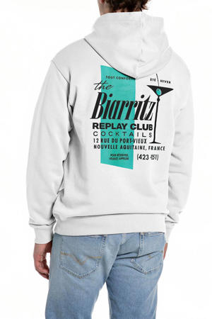 hoodie met backprint wit