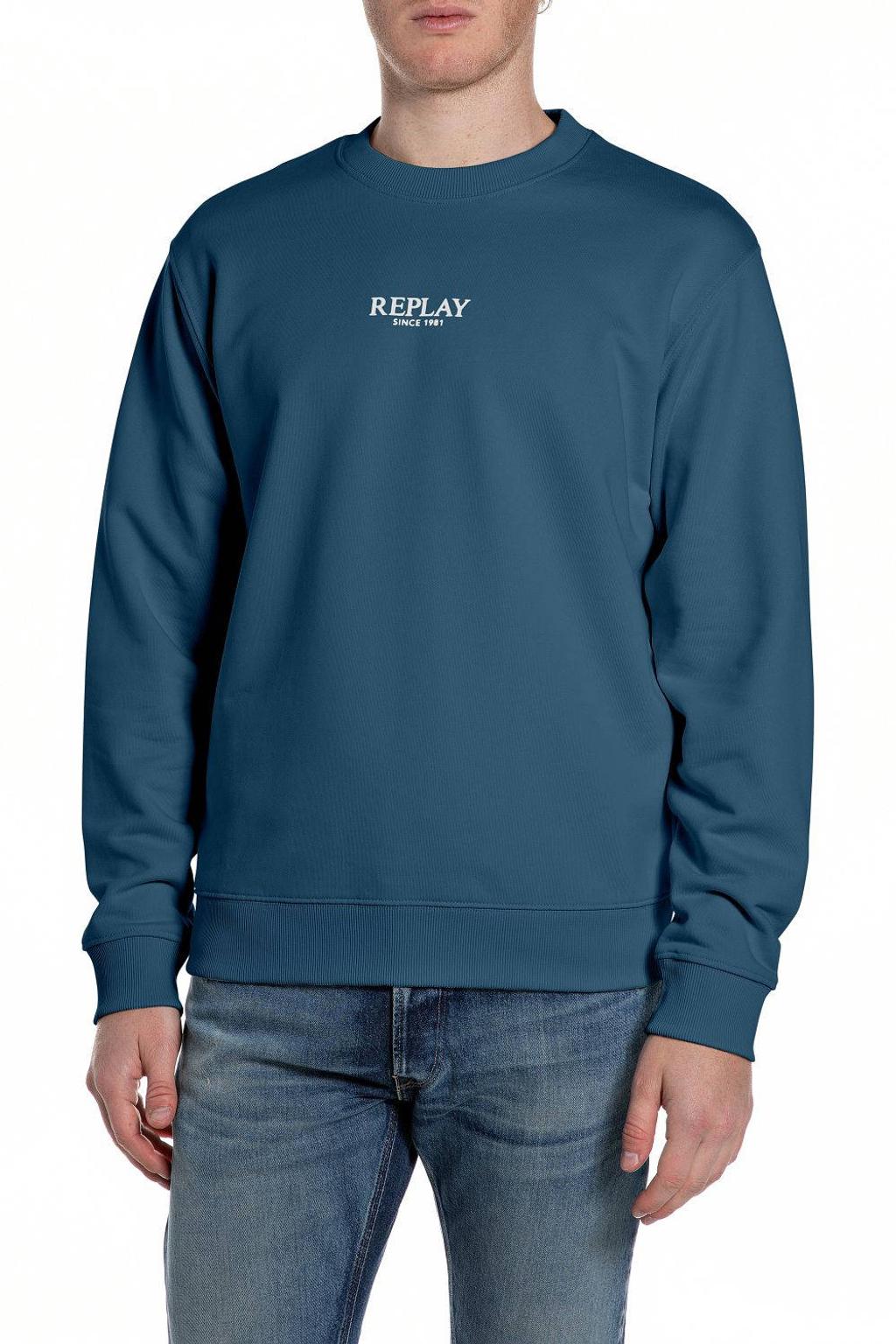 REPLAY sweater blauw
