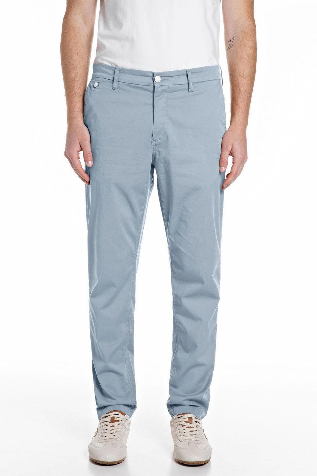 REPLAY regular chino blauw