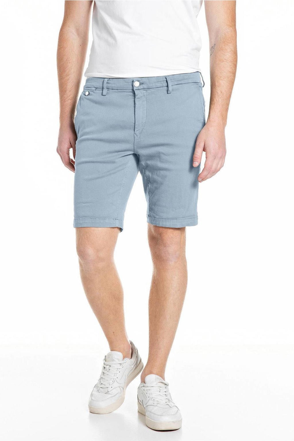 REPLAY regular chino short blauw